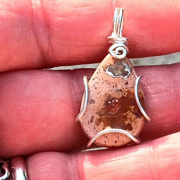 Mexican Cantera Opal Pendant Sterling Silver - Picture 13 of 16